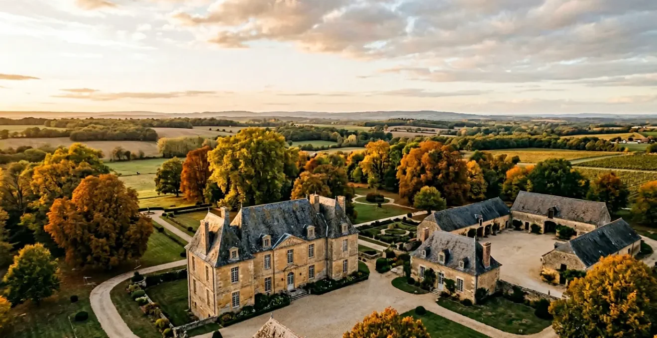 Domaine historique avec maison de gardien et dépendances classées, illustrant la gestion patrimoniale locative