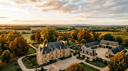 Domaine historique avec maison de gardien et dépendances classées, illustrant la gestion patrimoniale locative